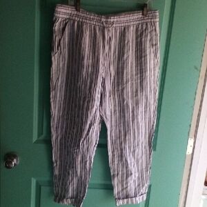 H&M Black and White Striped Pants